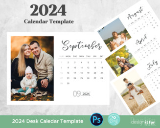 2024 desk calendar template