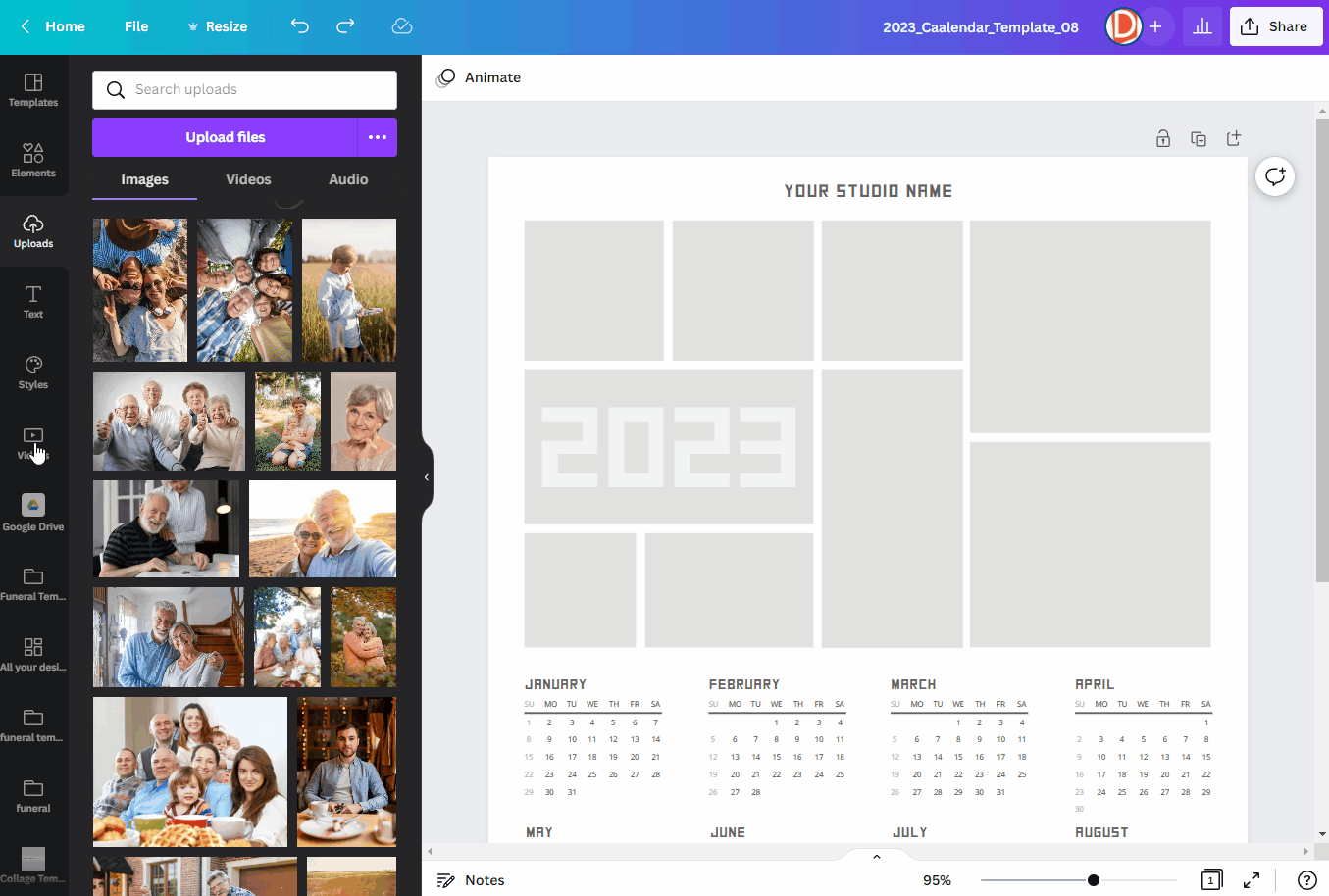 How do i edit a calendar template in Canva? 2