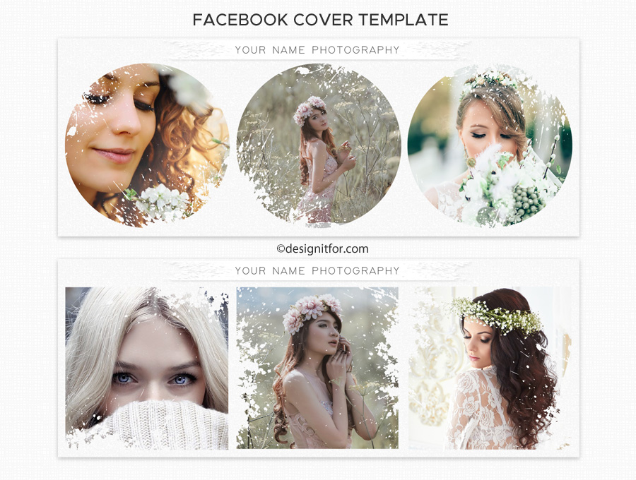Facebook Cover Template for Photographers, Collage Templates, Facebook Cover PSD 1