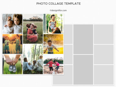 Photo Collage Templates, PSD Template for Photographer ,16×16 1