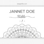 Wedding place cards template Table seating cards template, psd file