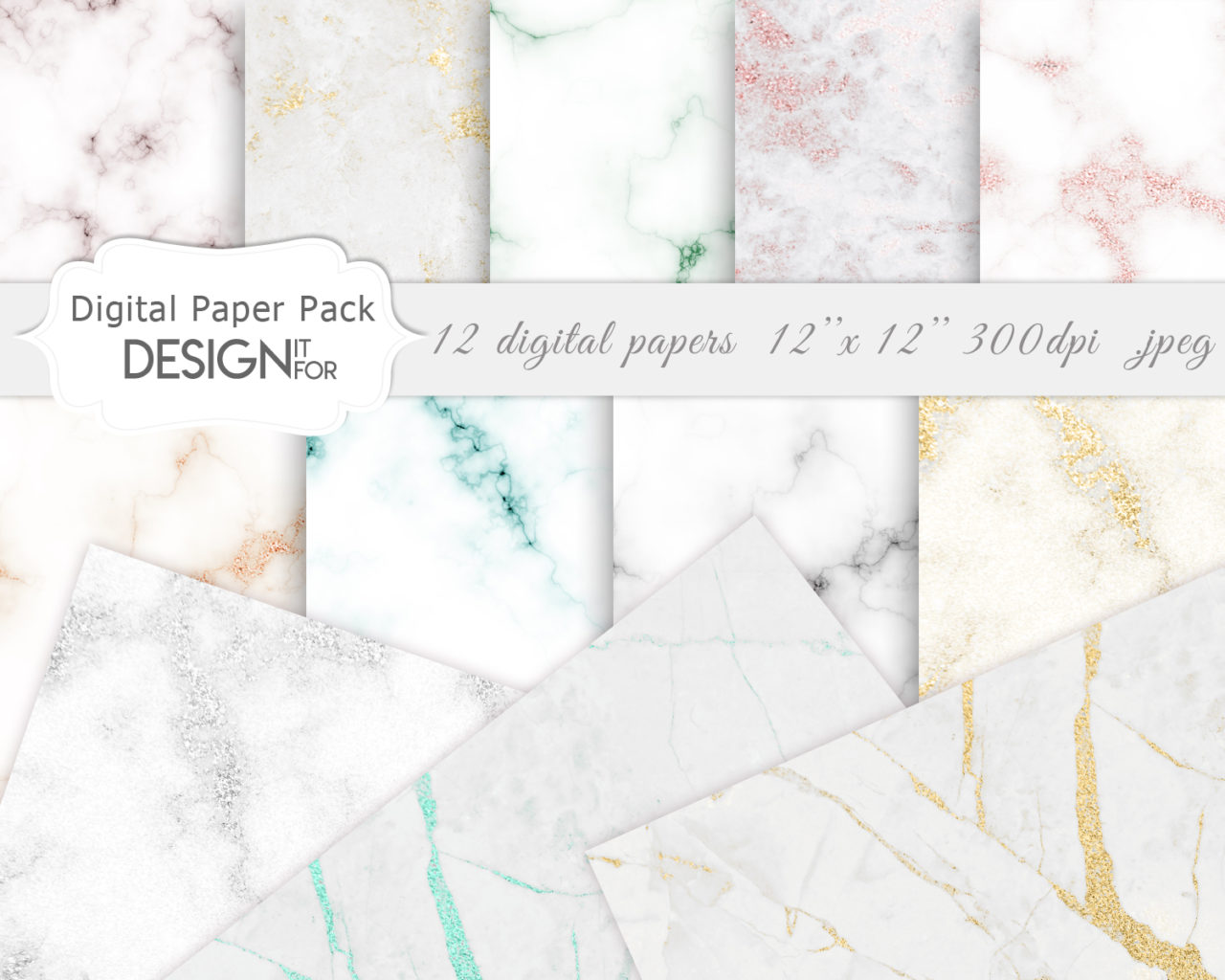 Marble Digital Paper Pack, Marble Texture, gold marble, white marble, marble backgrounds 1