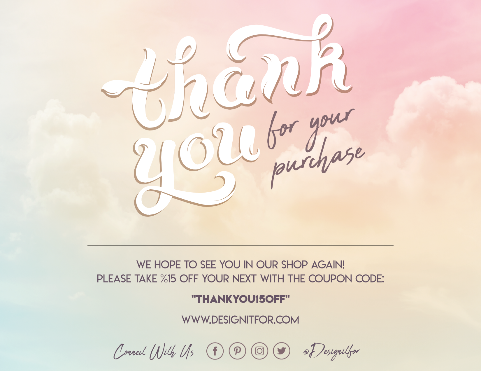 Thank You For Your Purchase Template Free Printable Printable Templates