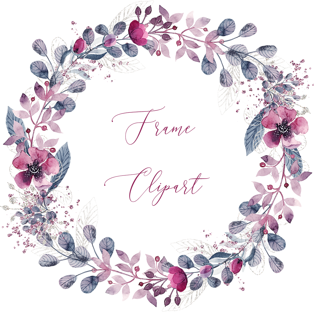 Download Floral Wreath Svg Png Clipart Leaves, Watercolor Flower ...