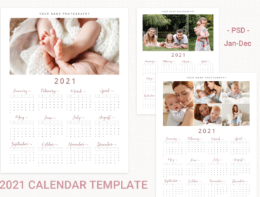 2021 photo calendar template, calendar with collage, printable wall calendar template, Year Calendar,monthly calendar, Photography Calendar 1
