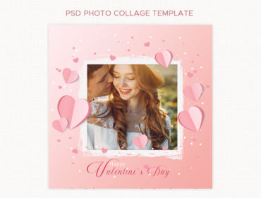 Heart Photo Collage Template for Photoshop 1